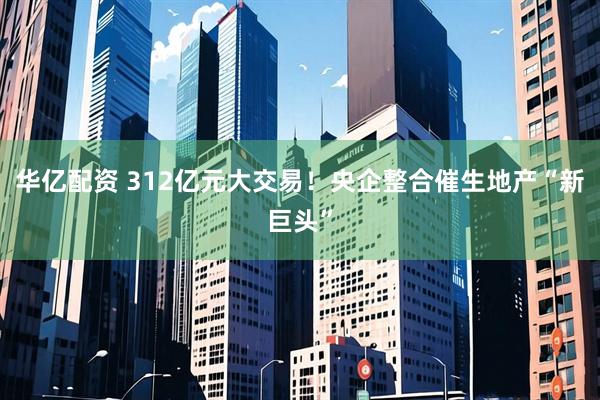 华亿配资 312亿元大交易！央企整合催生地产“新巨头”